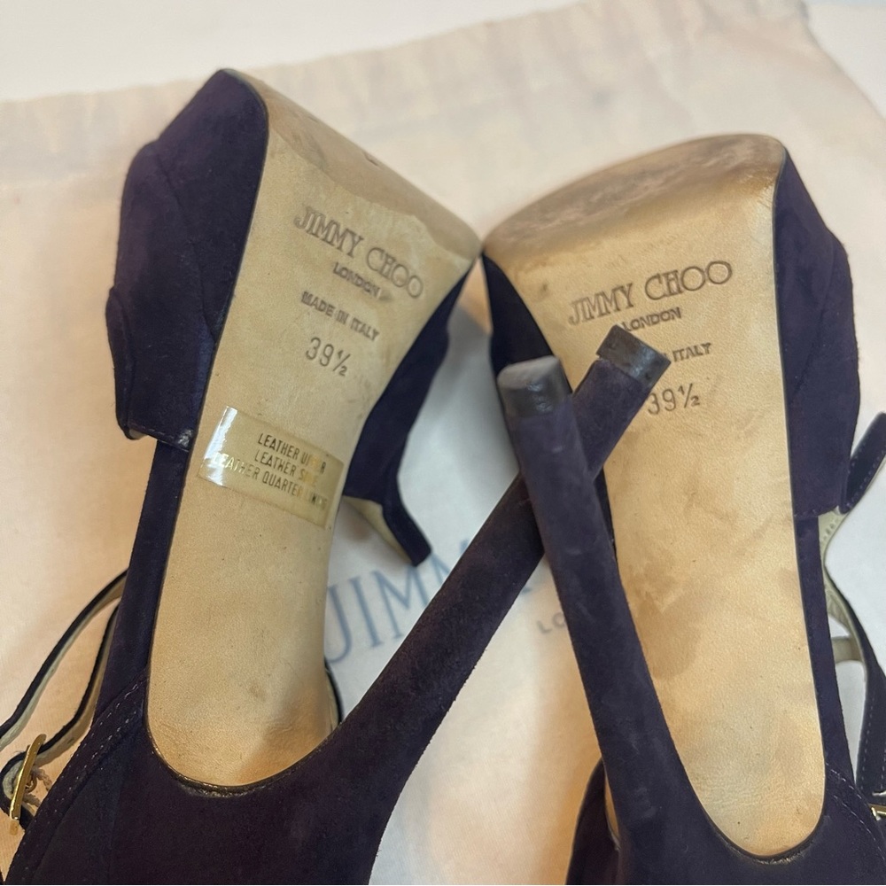 Jimmy Choo Purple Suede Fairview Heel‎ - Picture 10 of 16